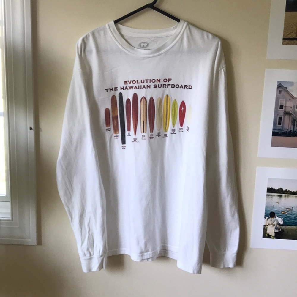 Hawaiian Surfboard long sleeve T-shirt